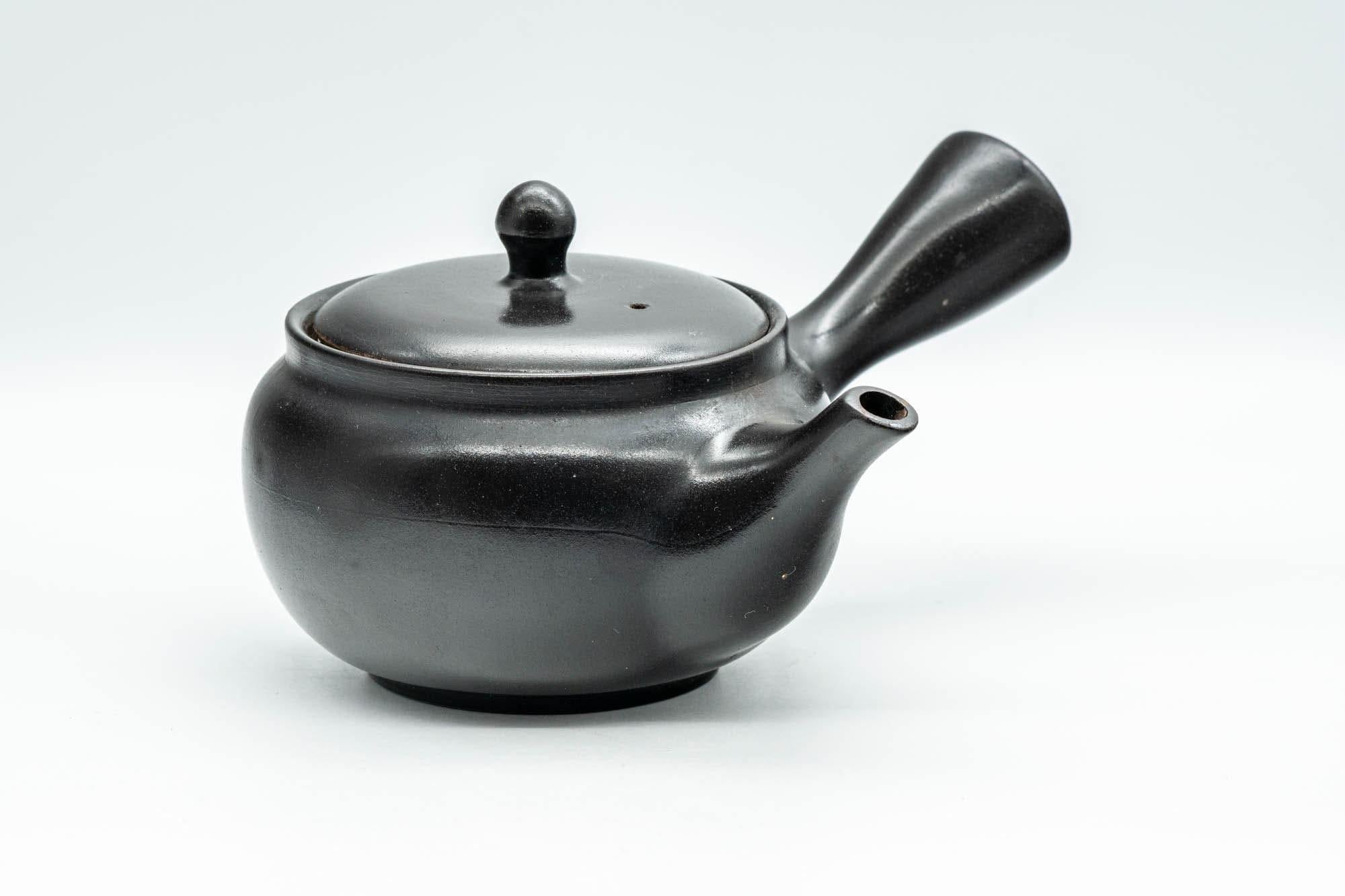 Japanese Kyusu - Black Kurodei Tokoname-yaki Basket Strainer Teapot - 330ml