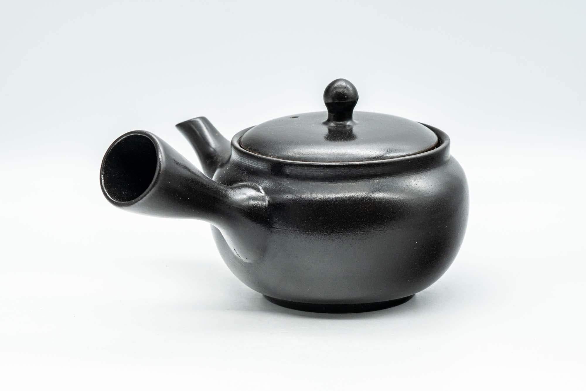 Japanese Kyusu - Black Kurodei Tokoname-yaki Basket Strainer Teapot - 330ml