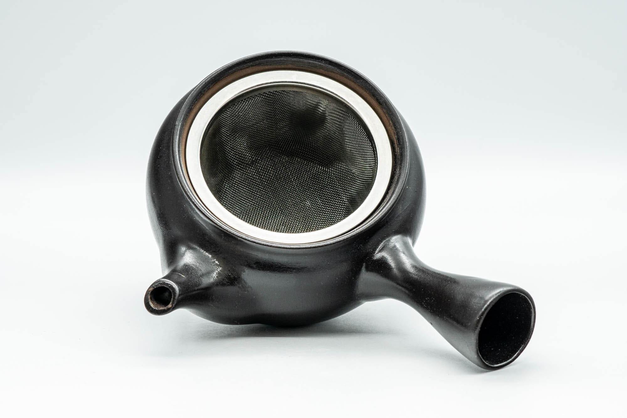 Japanese Kyusu - Black Kurodei Tokoname-yaki Basket Strainer Teapot - 330ml