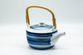 Japanese Dobin - Blue and White Striped Top-Handled Teapot - 380ml