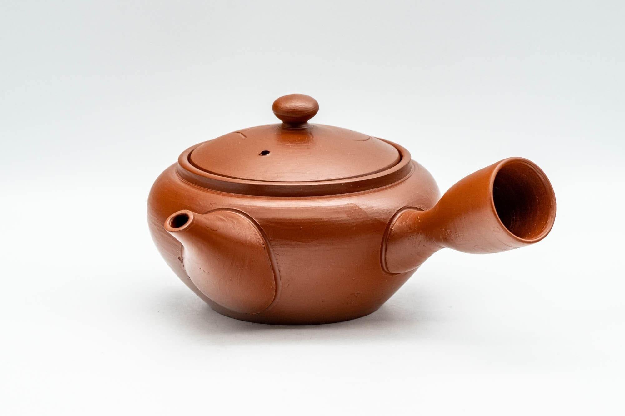 Japanese Kyusu - Engraved Floral Tokoname-yaki Debeso Teapot - 230ml