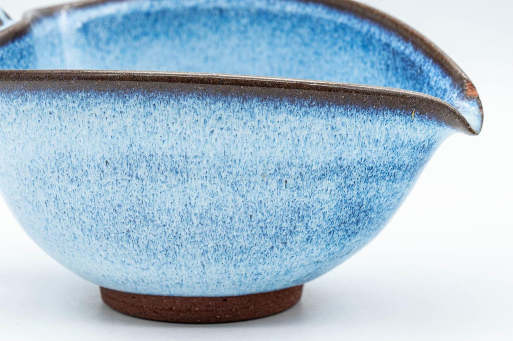 Japanese Yuzamashi - Blue Shino Glazed Ushirode Water Cooler - 150ml
