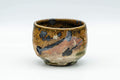 Japanese Teacup - Brown Green Wabi-Sabi Yunomi - 80ml
