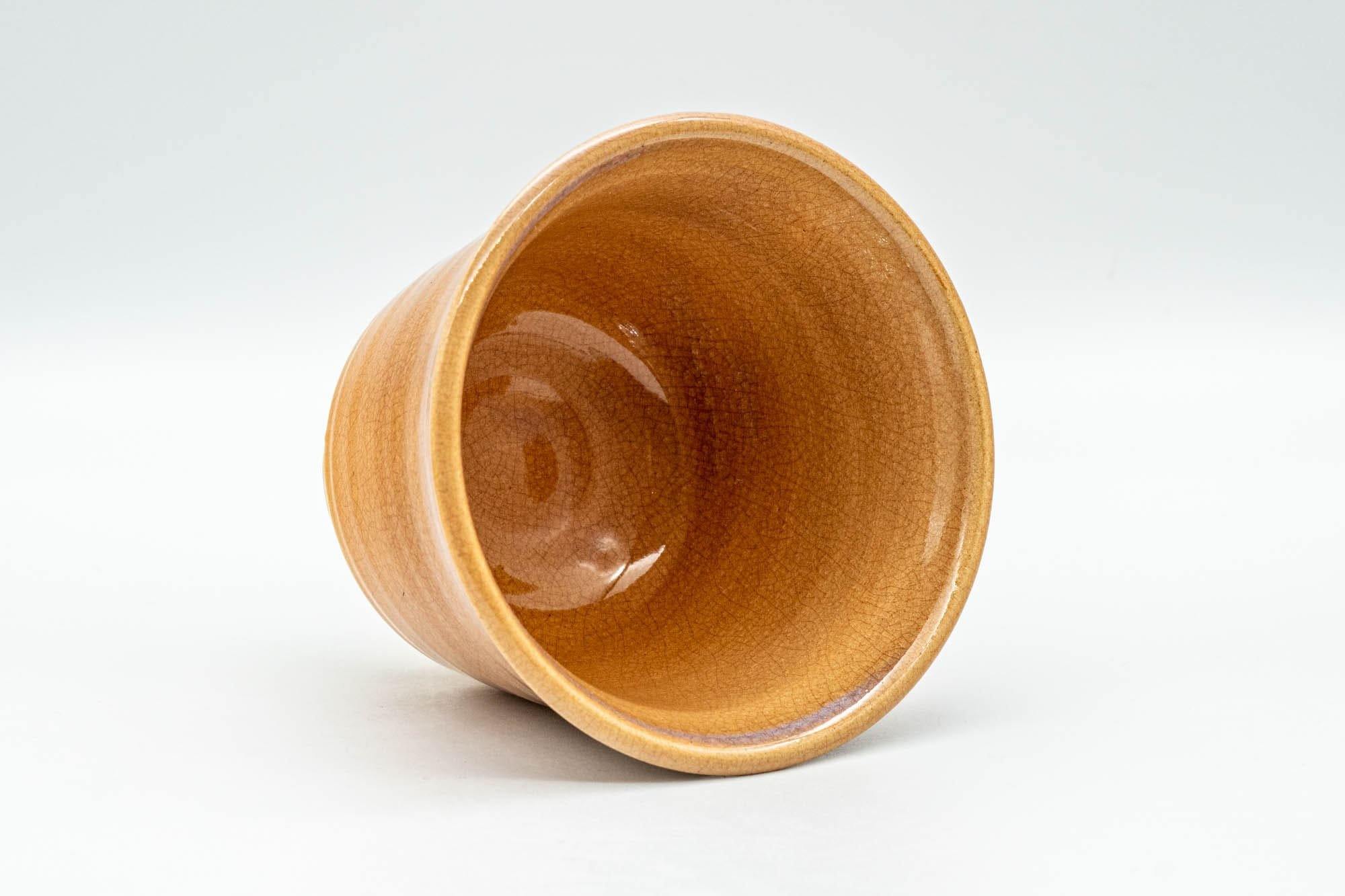 Japanese Teacup - Crazed Beige-Orange Hagi-yaki Yunomi - 150ml