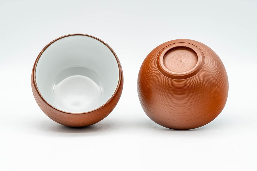 Japanese Teacups - Pair of White Inner Glazed Tokoname-yaki Yunomi - 100ml