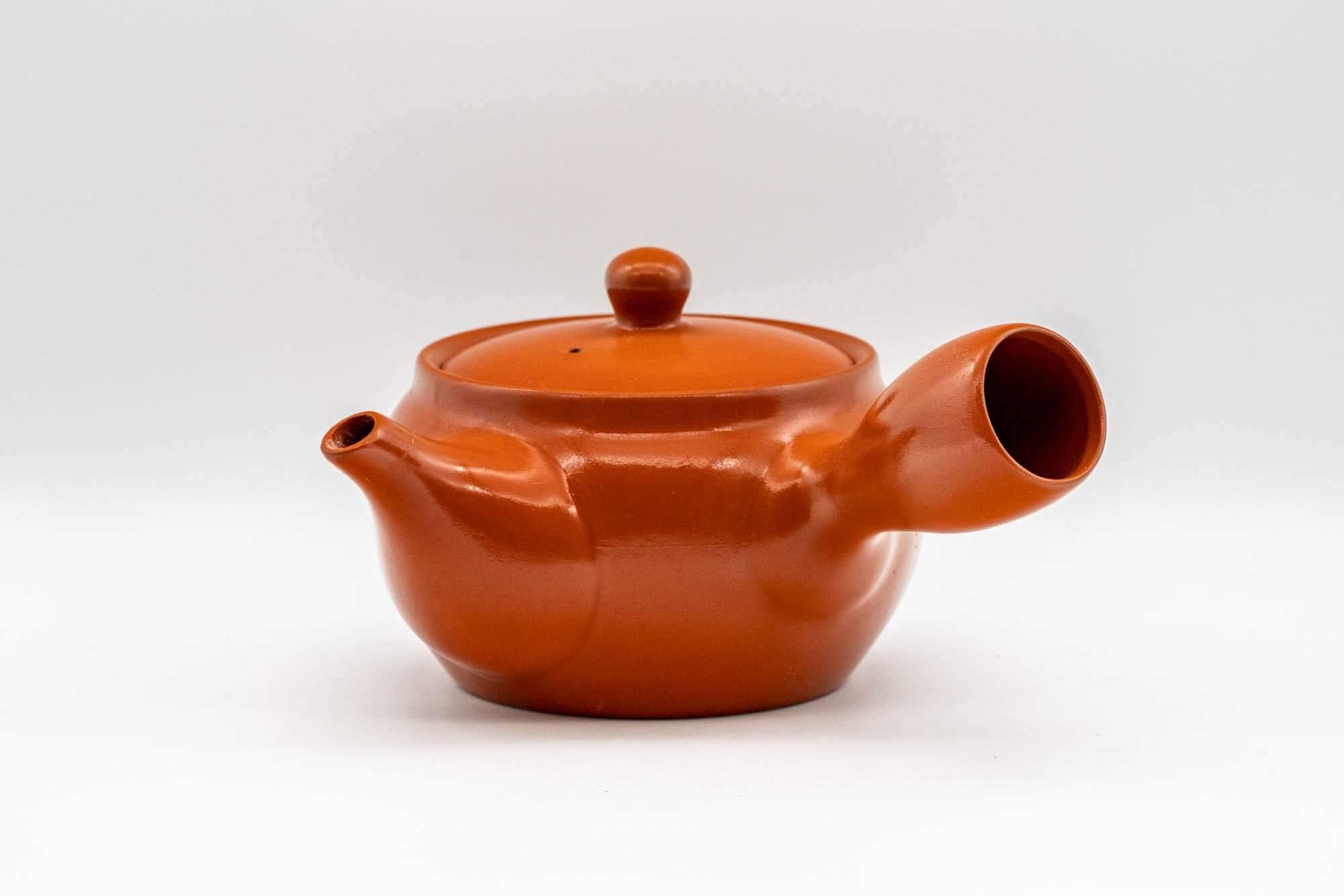 Japanese Kyusu - Floral Engraved Tokoname-yaki Teapot - 350ml