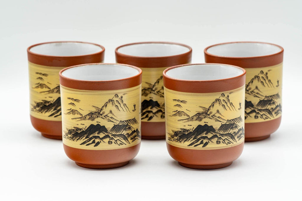 Japanese Teacup - Mountainous White Inner Glazed Tokoname-yaki Yunomi- 110ml