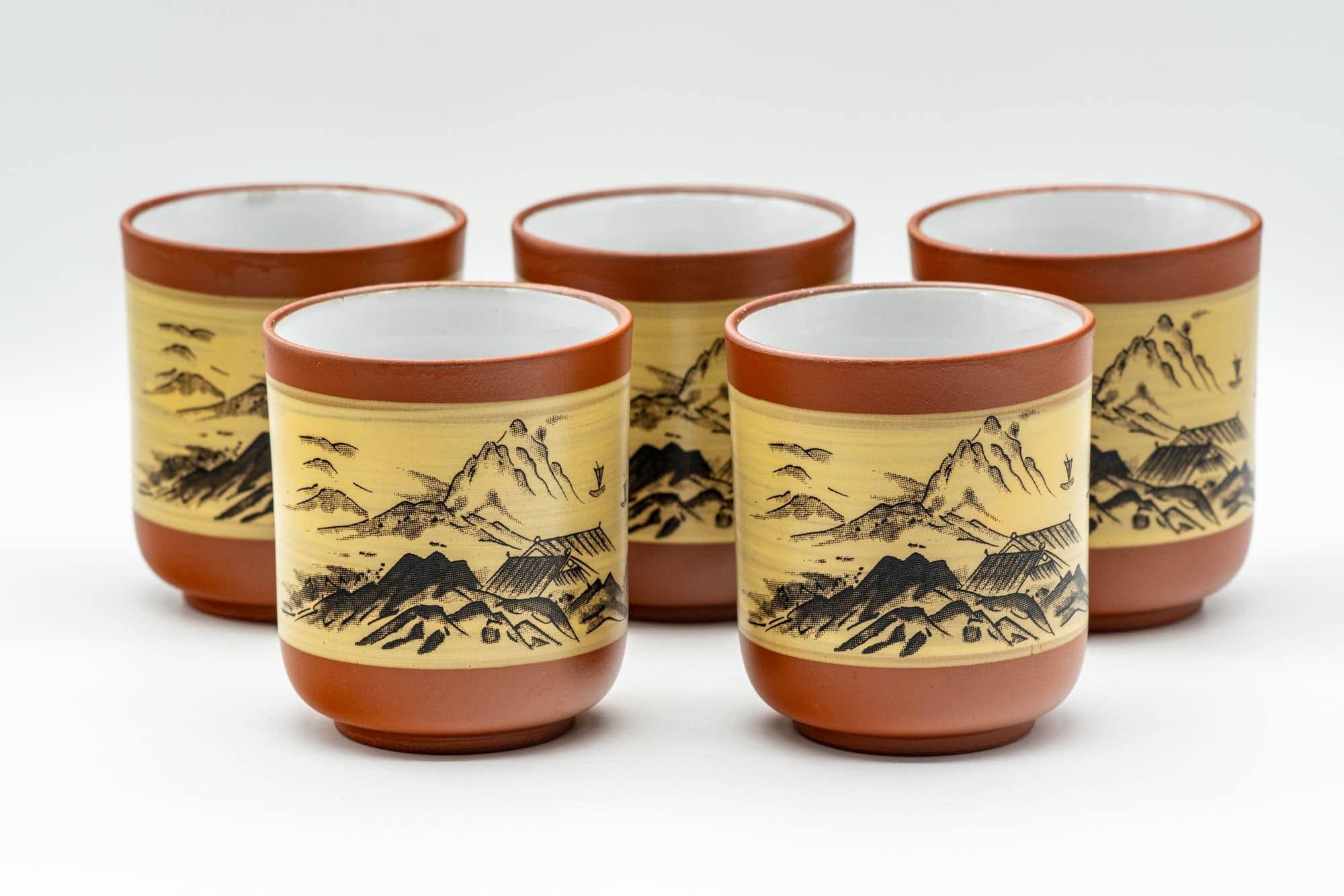 Japanese Teacup - Mountainous White Inner Glazed Tokoname-yaki Yunomi- 110ml