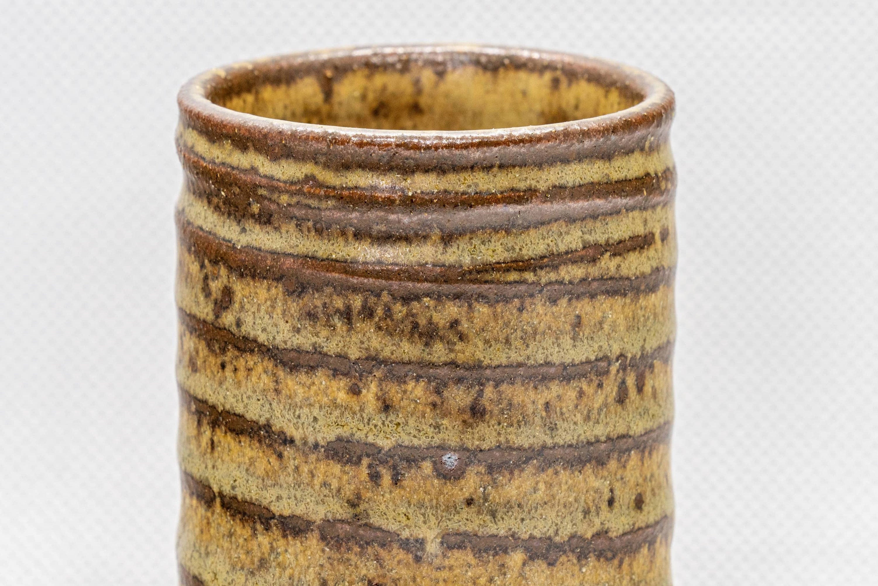 Japanese Teacup - Green Glazed Tsutsu-gata Yunomi  - 120ml