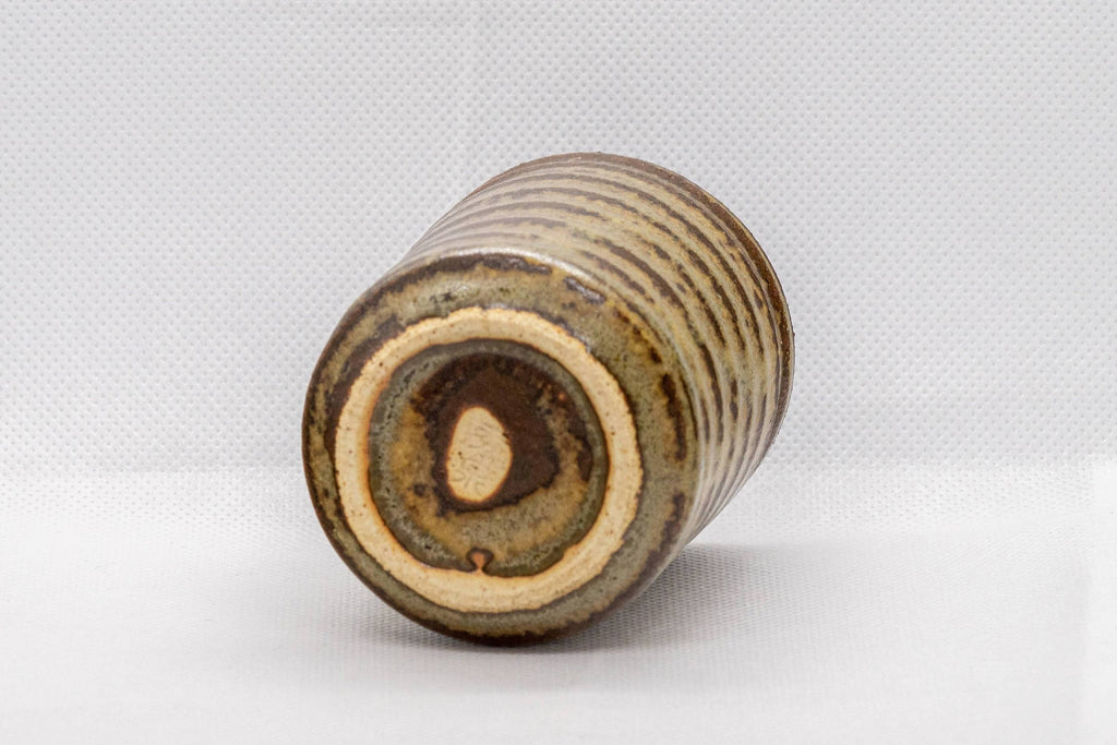Japanese Teacup - Green Glazed Tsutsu-gata Yunomi  - 120ml