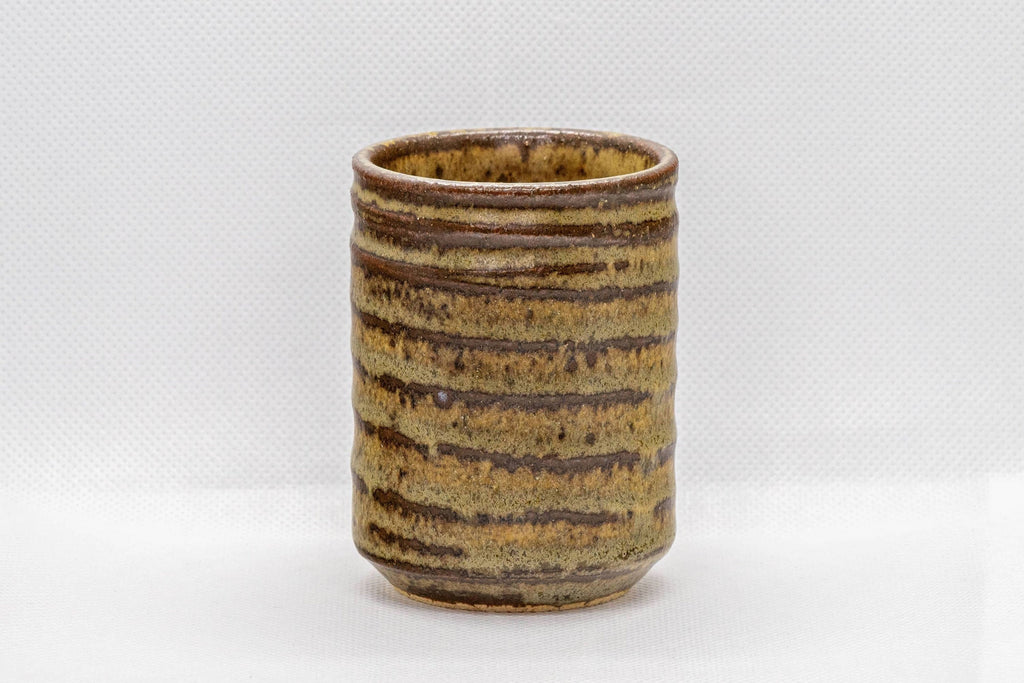 Japanese Teacup - Green Glazed Tsutsu-gata Yunomi  - 120ml