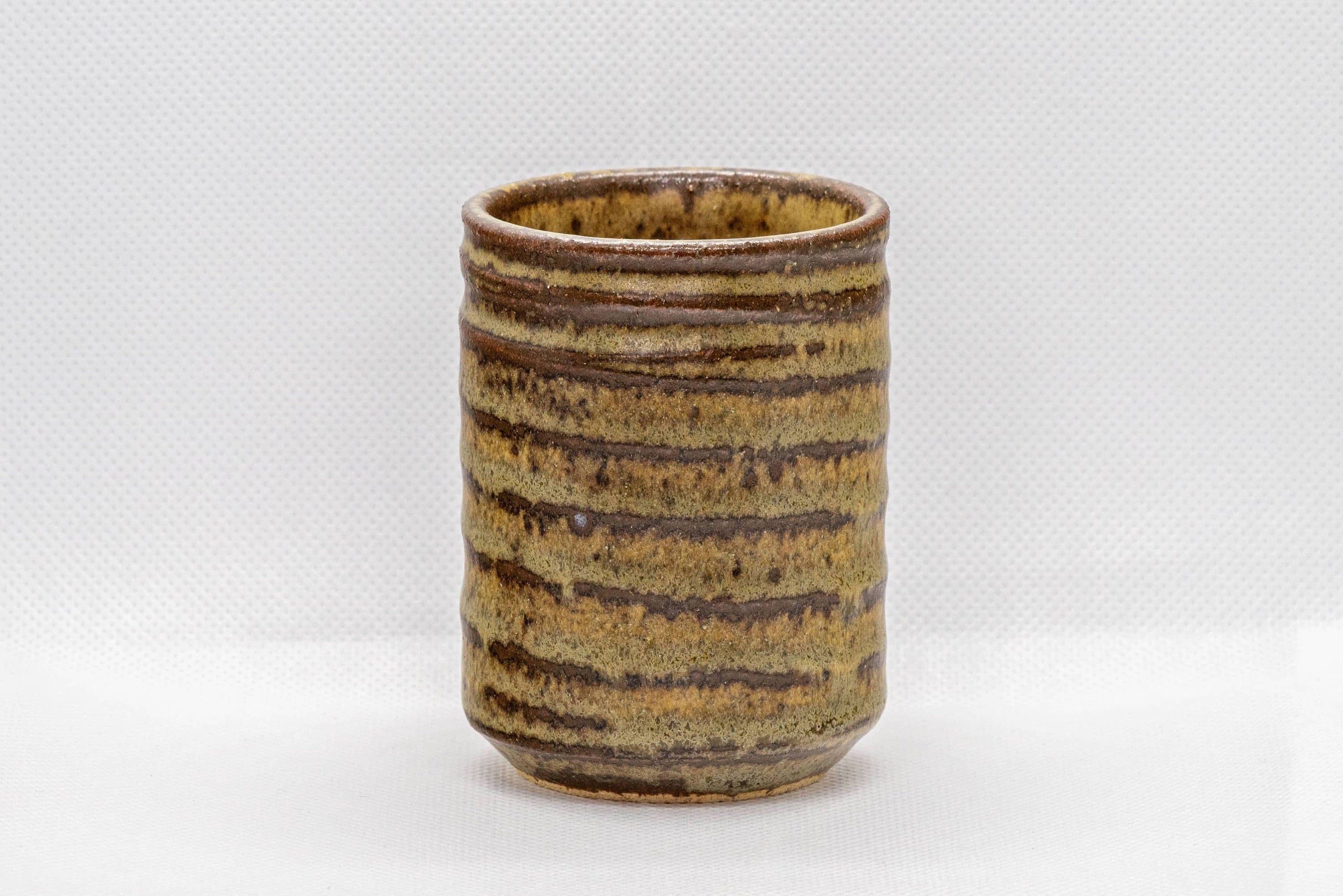 Japanese Teacup - Green Glazed Tsutsu-gata Yunomi  - 120ml