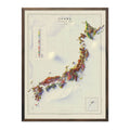 Japan 1956 Shaded Relief Map - No Frame
