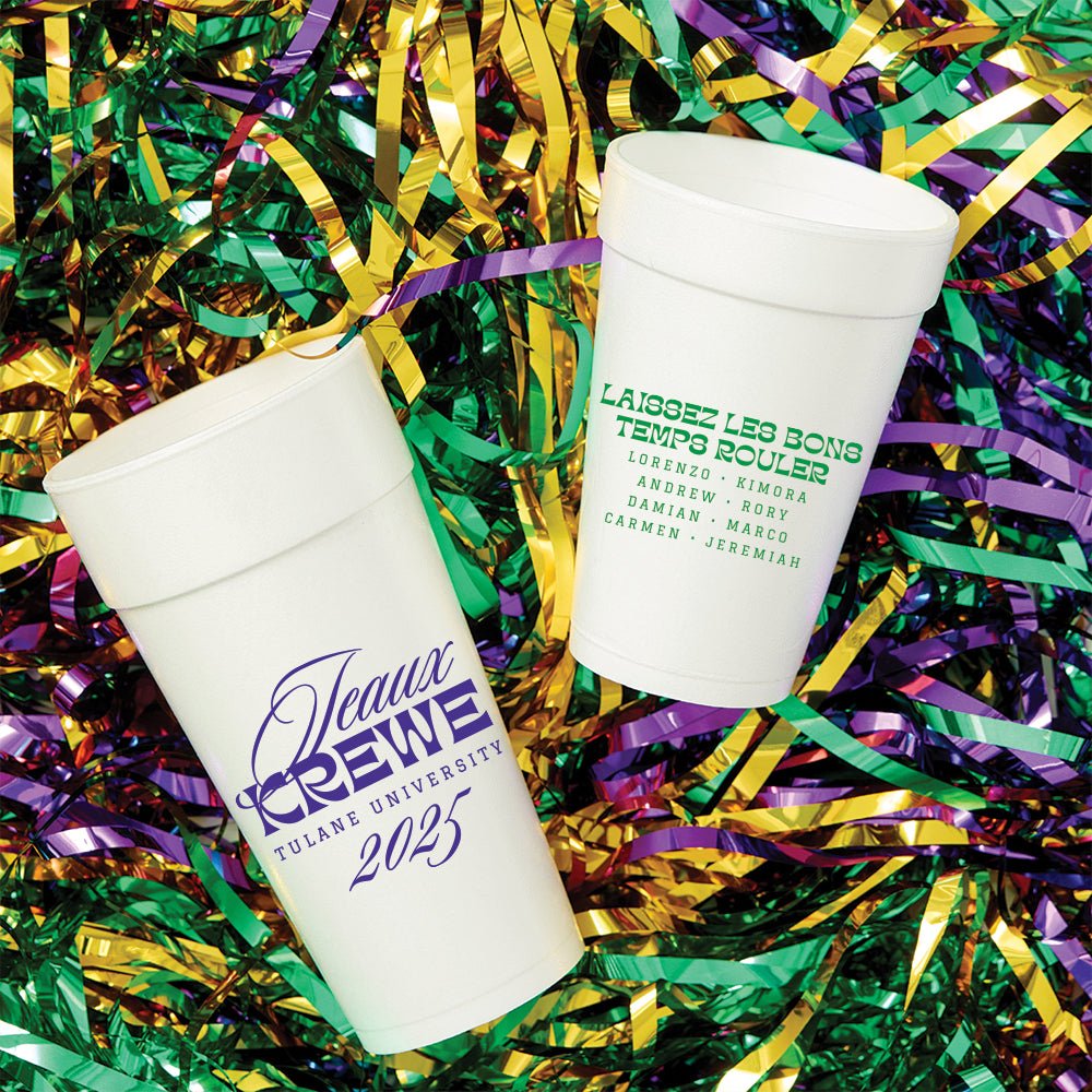Jeaux Krewe Custom Foam Cups