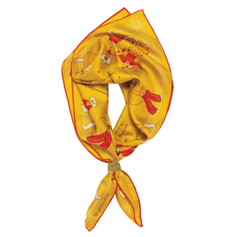 Jenni Earle “Buck Up Buckaroo” Silk Scarf | 100% Luxury Silk