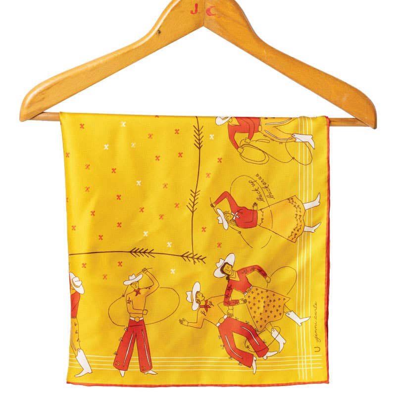 Jenni Earle “Buck Up Buckaroo” Silk Scarf | 100% Luxury Silk