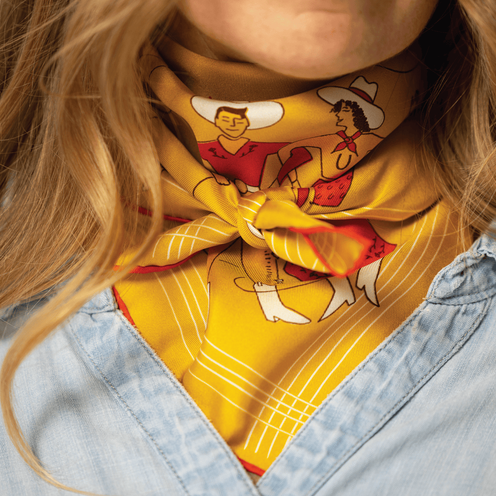 Jenni Earle “Buck Up Buckaroo” Silk Scarf | 100% Luxury Silk