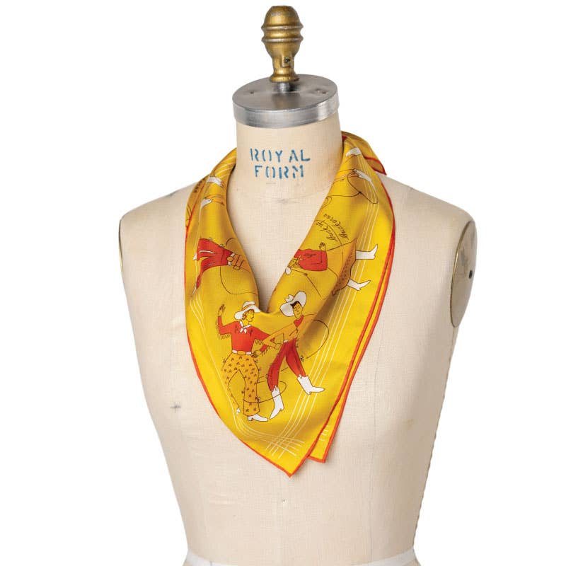 Jenni Earle “Buck Up Buckaroo” Silk Scarf | 100% Luxury Silk