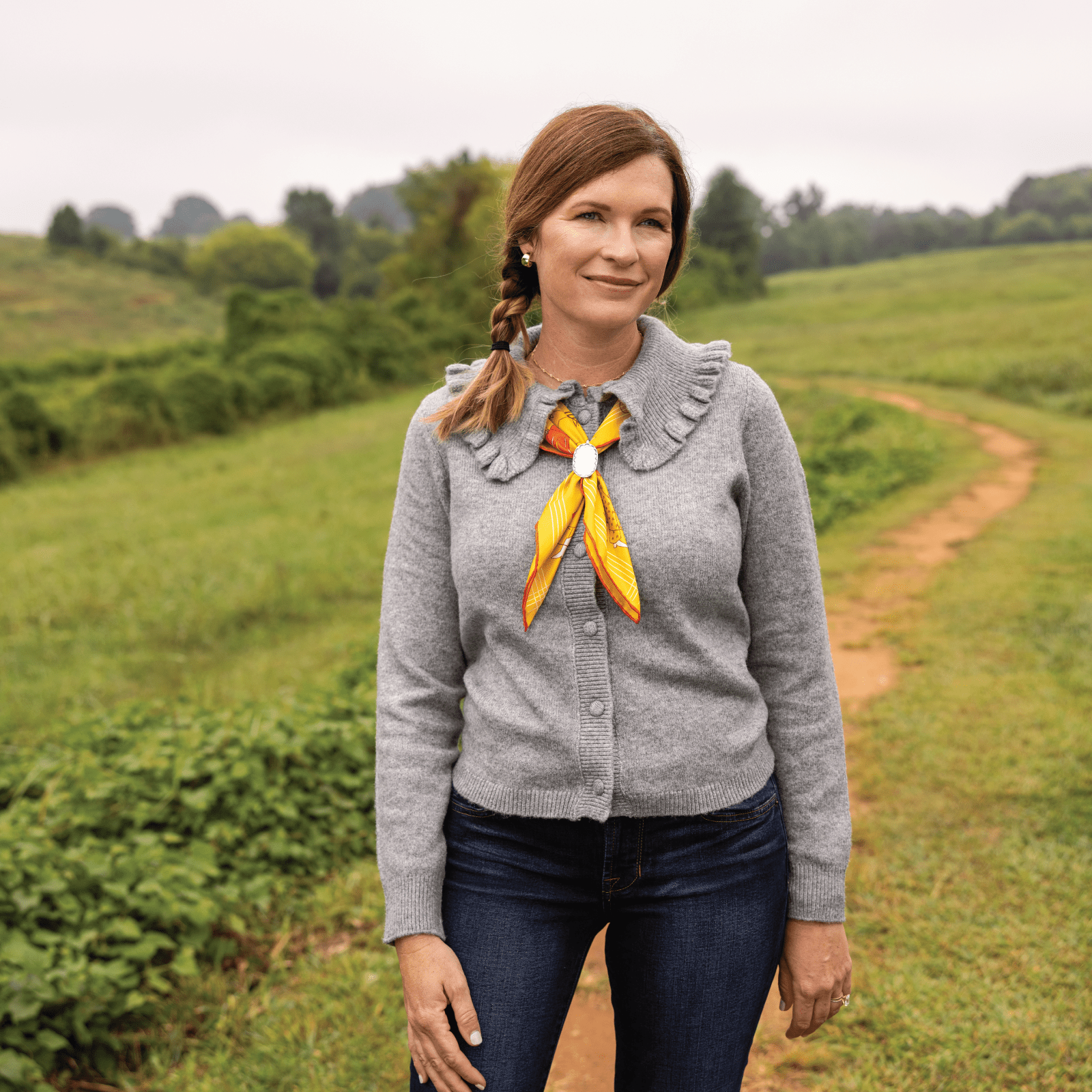 Jenni Earle “Buck Up Buckaroo” Silk Scarf | 100% Luxury Silk