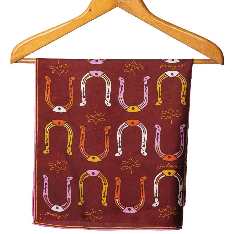 Jenni Earle “Giddy Up” Silk Scarf | 100% Luxury Silk