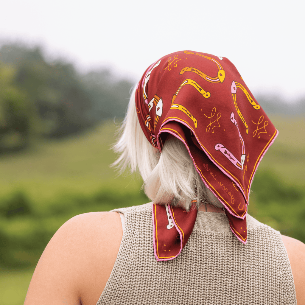 Jenni Earle “Giddy Up” Silk Scarf | 100% Luxury Silk