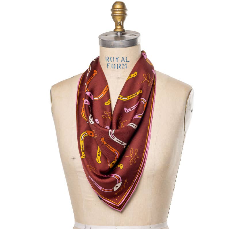 Jenni Earle “Giddy Up” Silk Scarf | 100% Luxury Silk