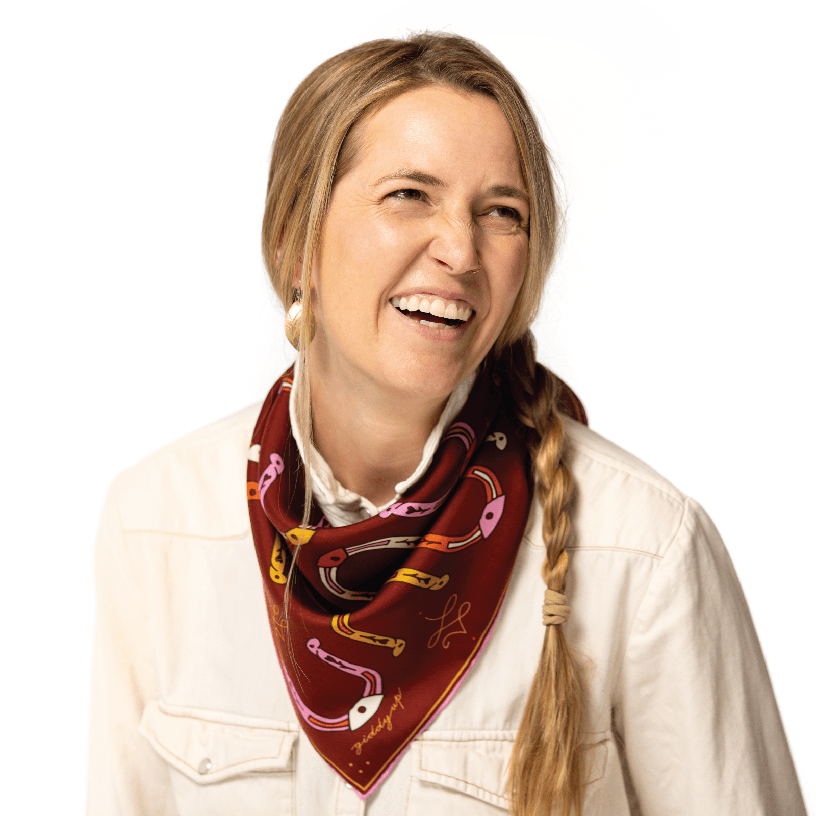 Jenni Earle “Giddy Up” Silk Scarf | 100% Luxury Silk