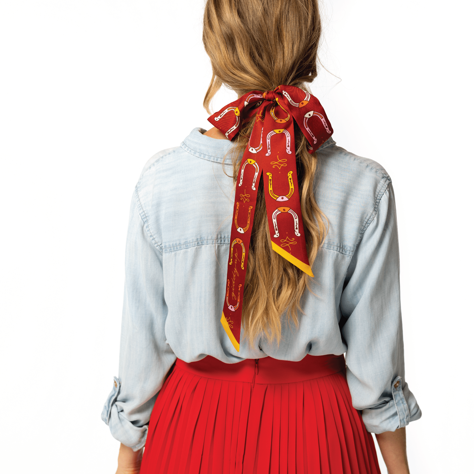 Jenni Earle “Giddy Up” Silk Twilly | Hand-Illustrated