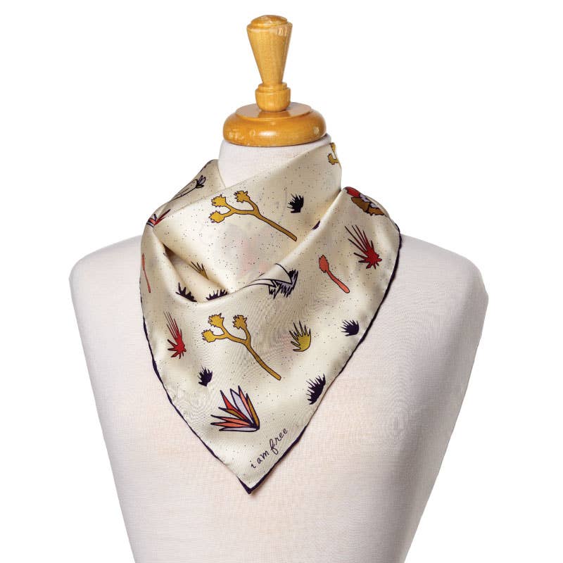 Jenni Earle “I Am Free” Silk Scarf | 100% Luxury Silk | Large