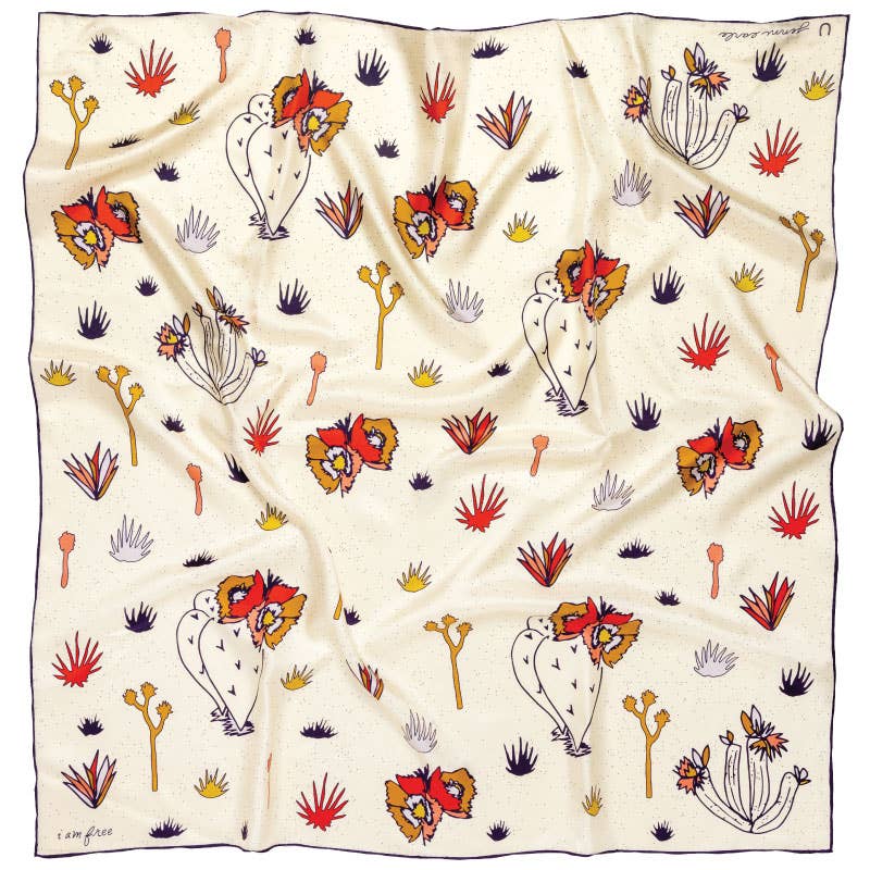 Jenni Earle “I Am Free” Silk Scarf | 100% Luxury Silk | Large