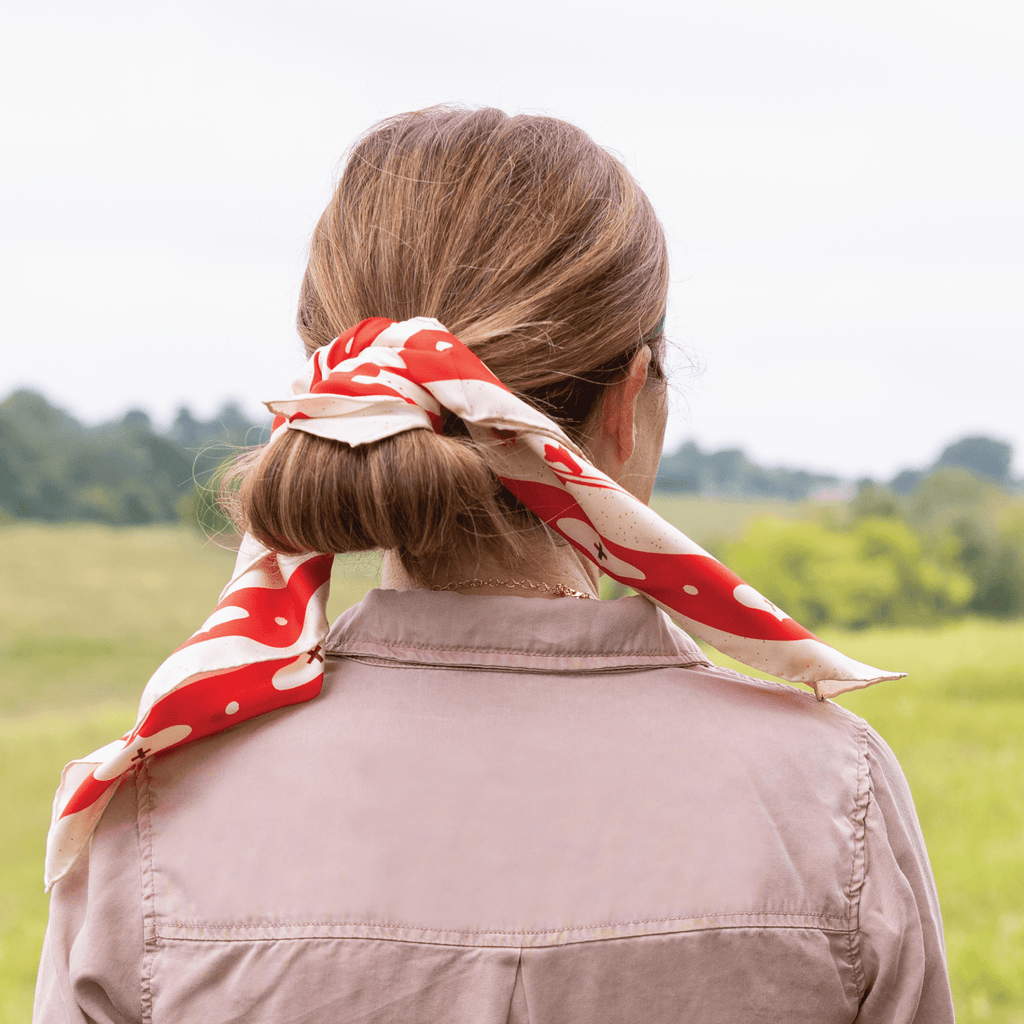 Jenni Earle “Kickin’ Up Dust” Silk Scarf | 100% Luxury Silk