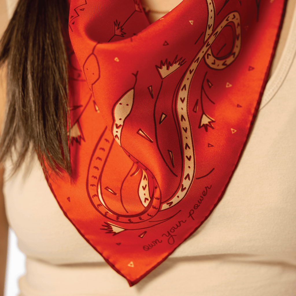 Jenni Earle “Own Your Power” Silk Scarf | 100% Luxury Silk