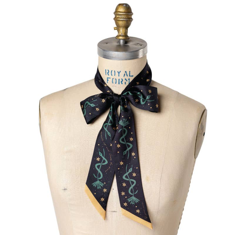 Jenni Earle “Saddle Up and Lasso the Star” Silk Twilly | Hand-Drawn