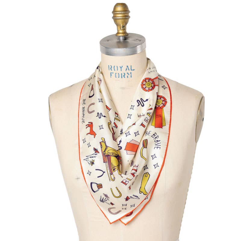 Jenni Earle Word Jumble Silk Scarf | 100% Luxury Silk | Medium