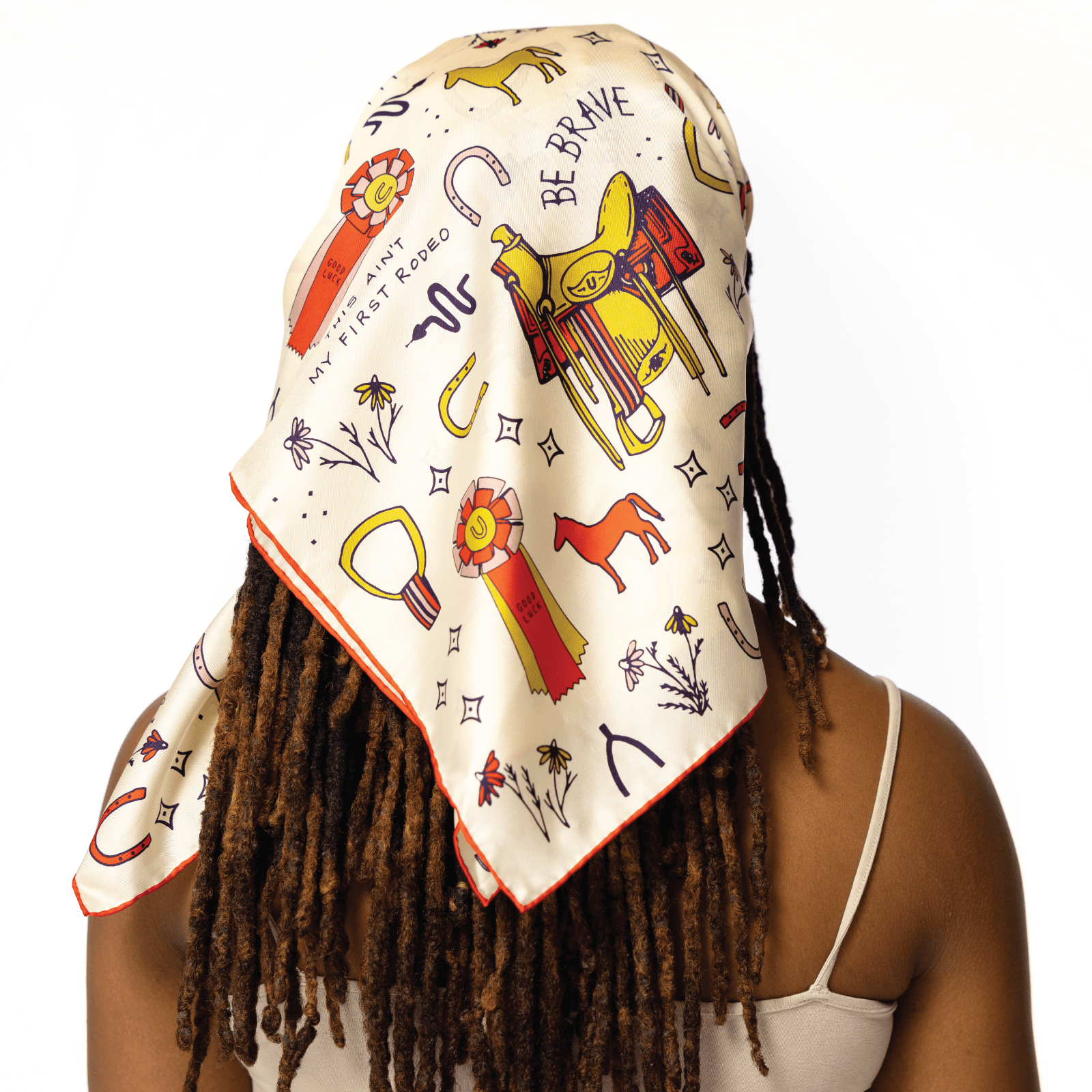 Jenni Earle Word Jumble Silk Scarf | 100% Luxury Silk | Medium