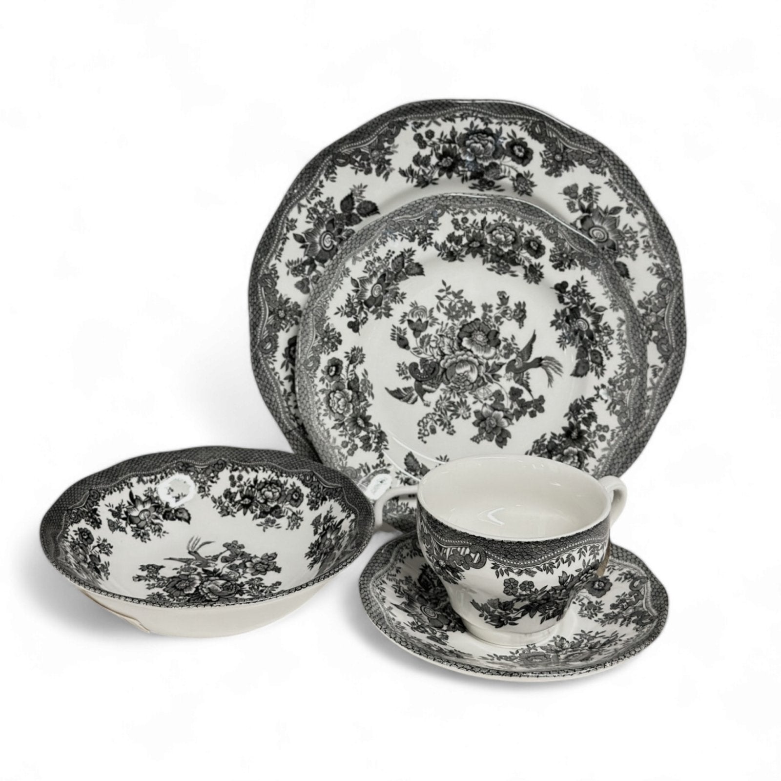 Johnson Brothers Asiatic Pheasant Black - 5 Piece Place Setting