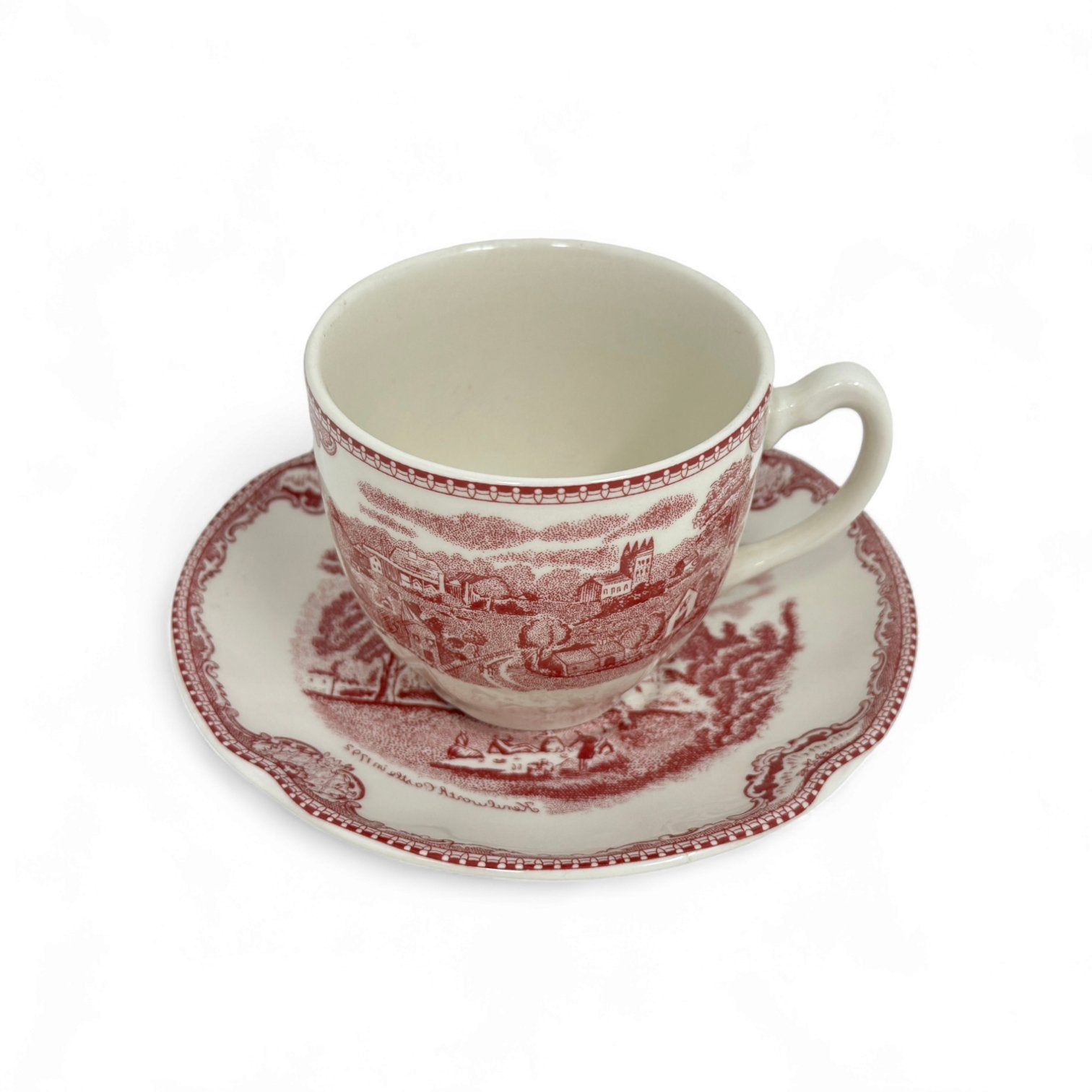 Johnson Brothers Old British Castle Pink Cup & Saucer Set