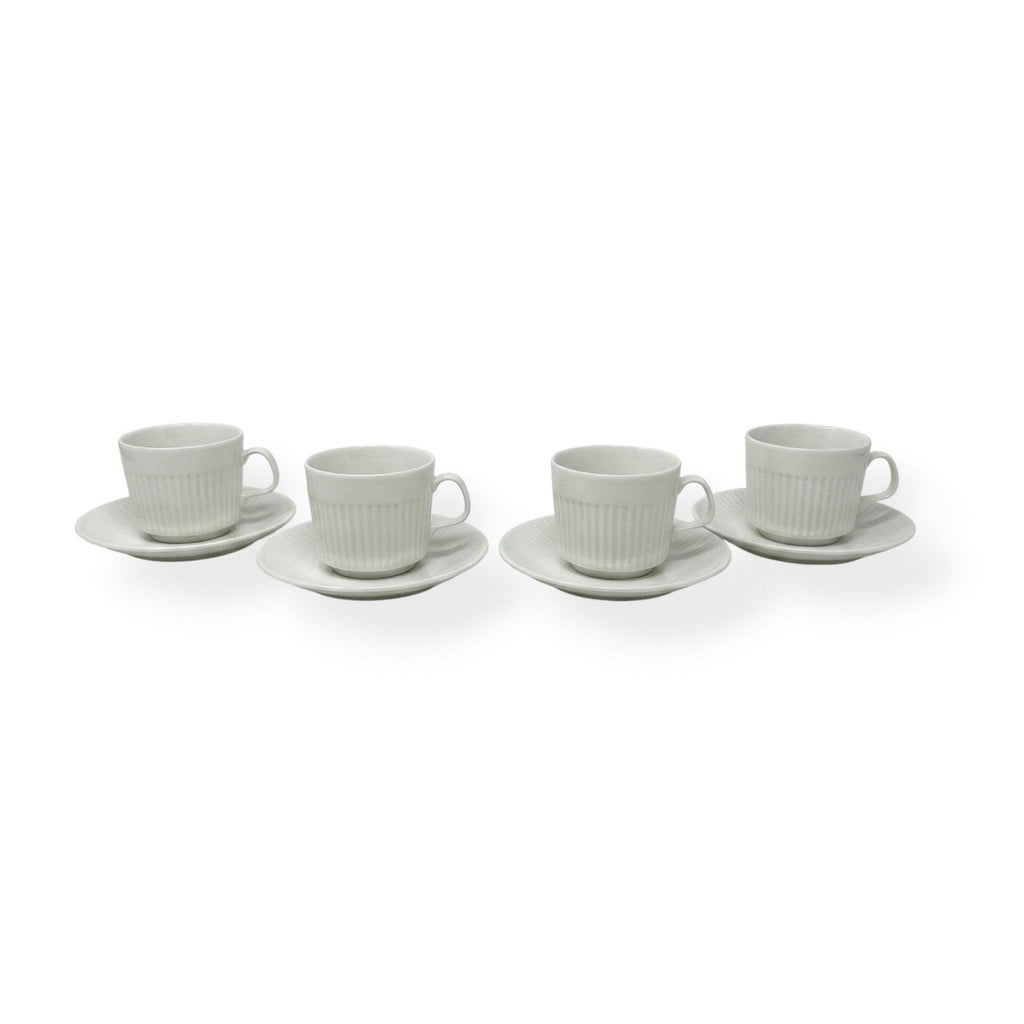 Johnson Brothers Athena White Cup & Saucer - Set of 4