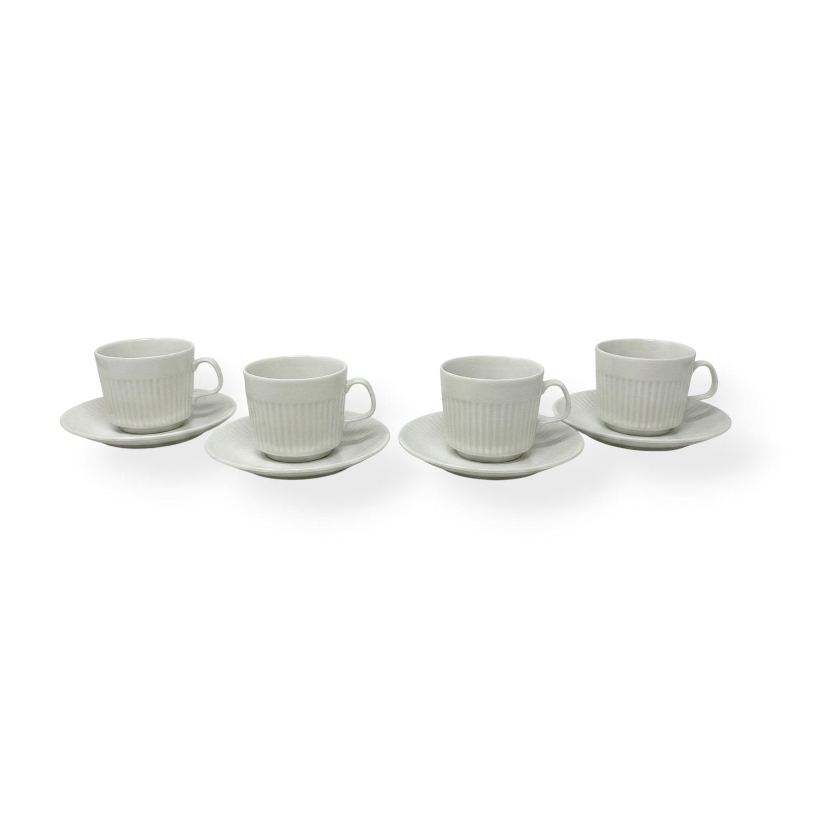 Johnson Brothers Athena White Cup & Saucer - Set of 4
