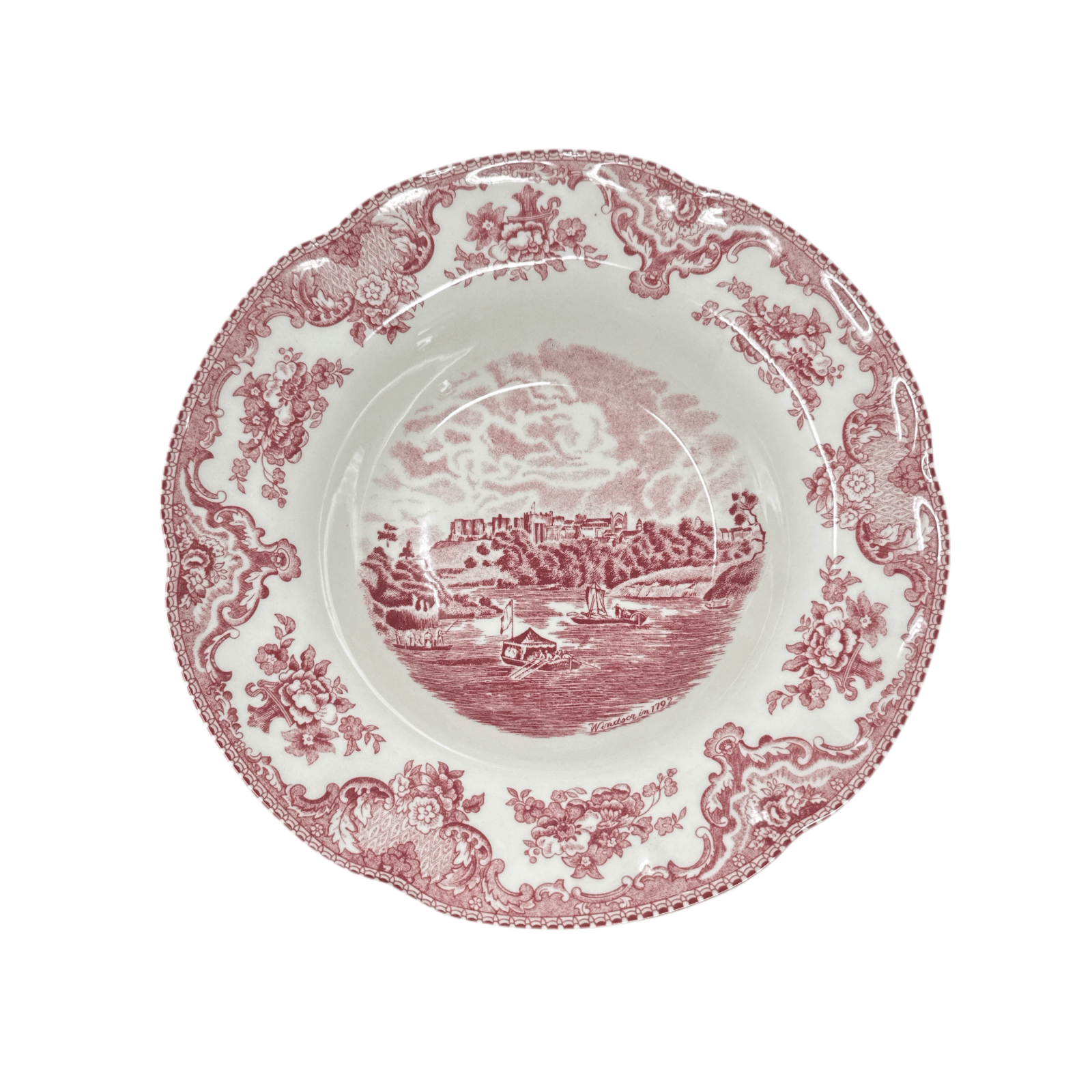 Johnson Brothers Old British Castle Pink Rim Soup