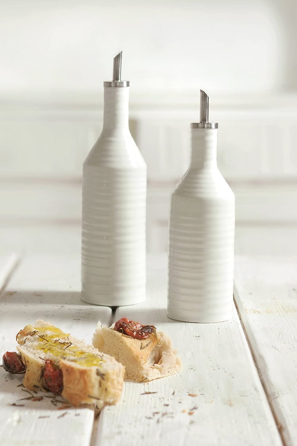 Portmeirion Sophie Conran White Oil and Vinegar Drizzler Set