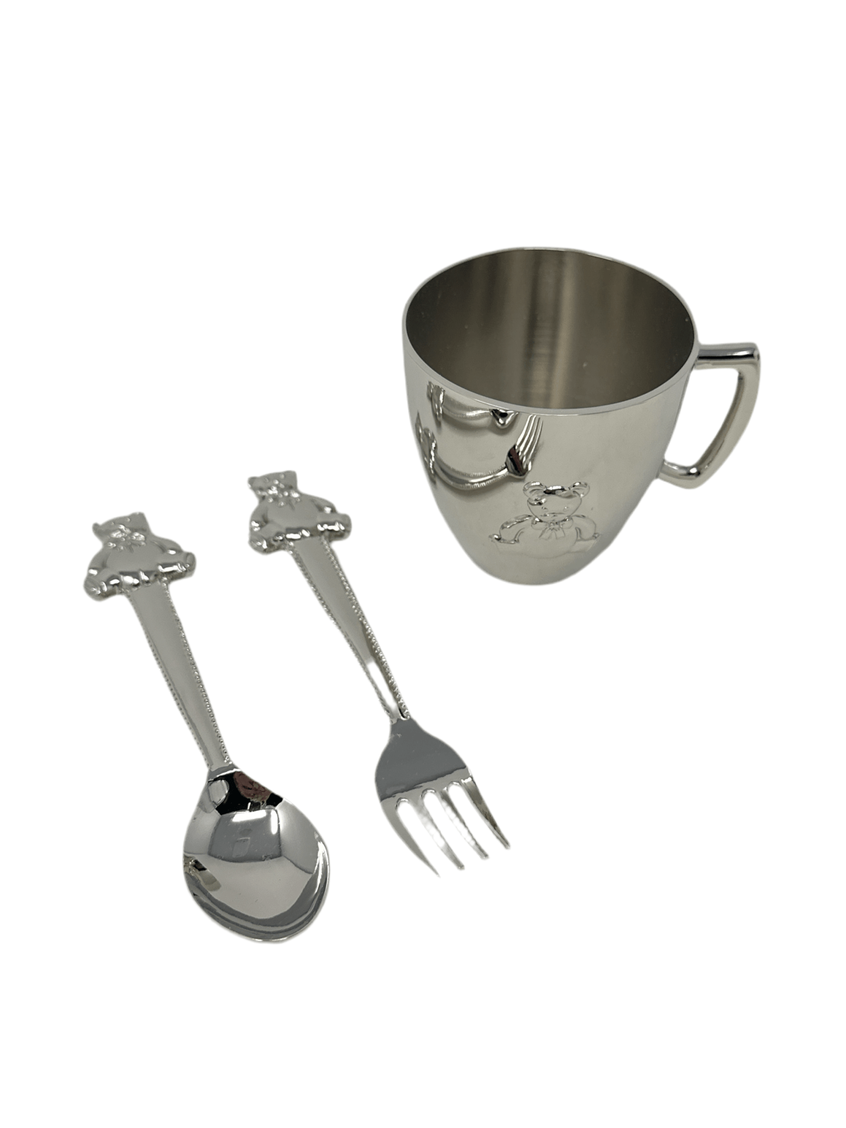 Silver Plated Teddy Bear Cutlery Child Set