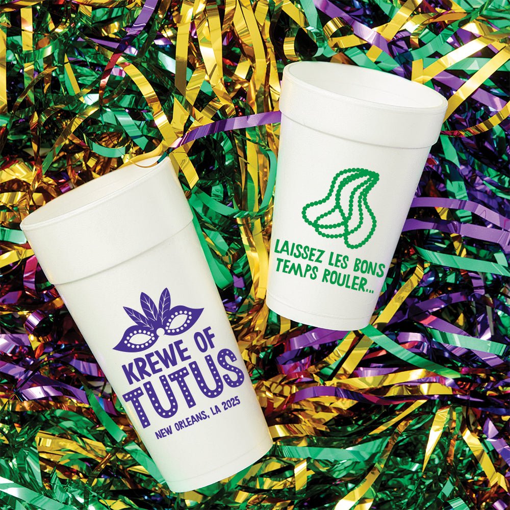 Krew of Tutus Custom Foam Cups