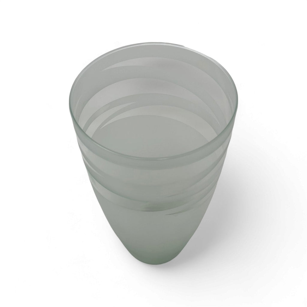 Frosted Swirl Glass Vase