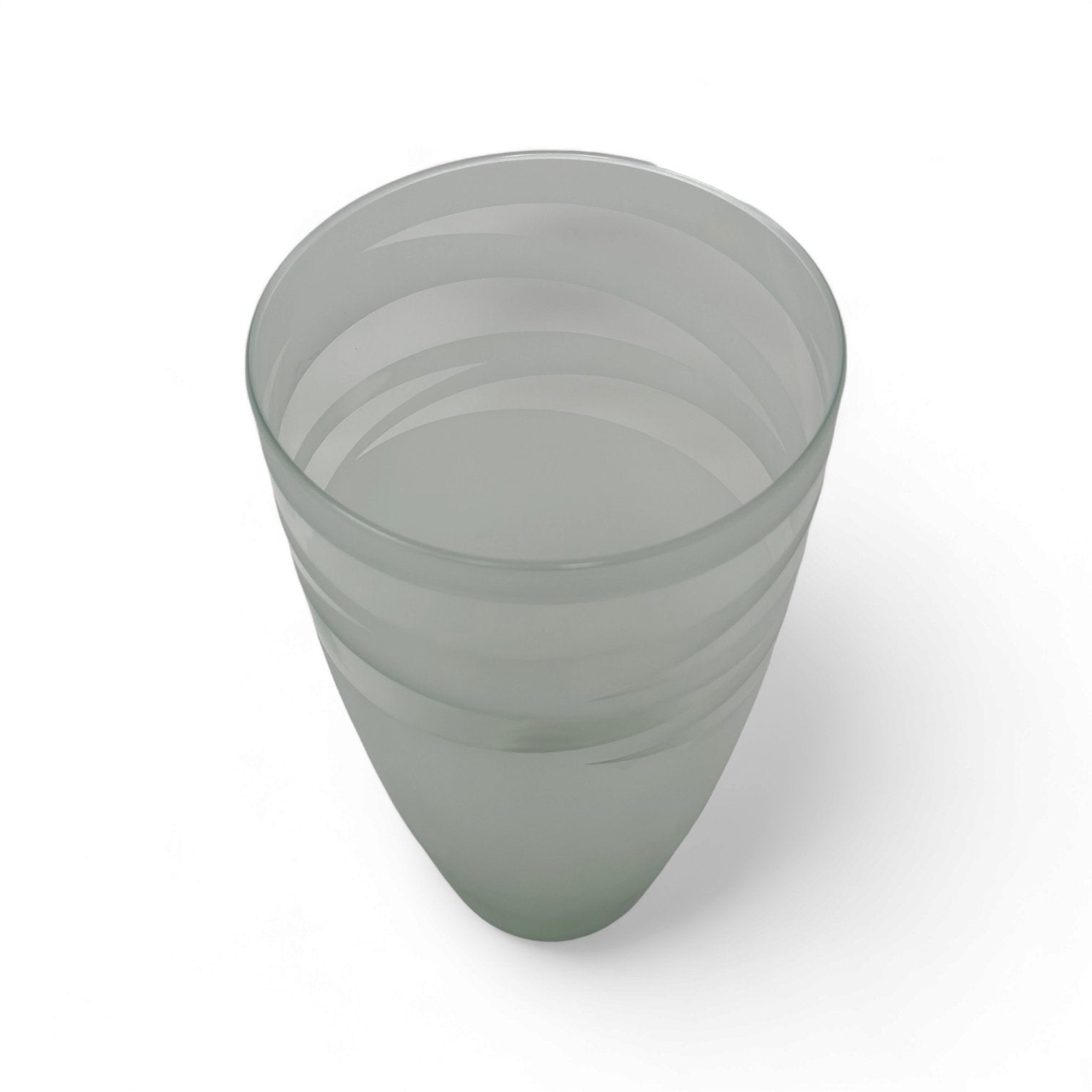 Frosted Swirl Glass Vase