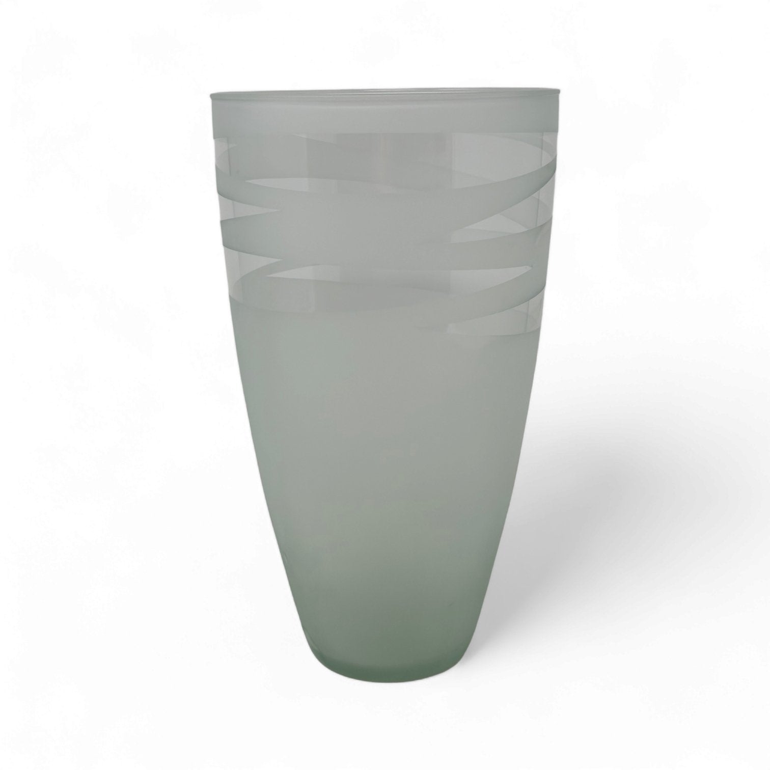 Frosted Swirl Glass Vase