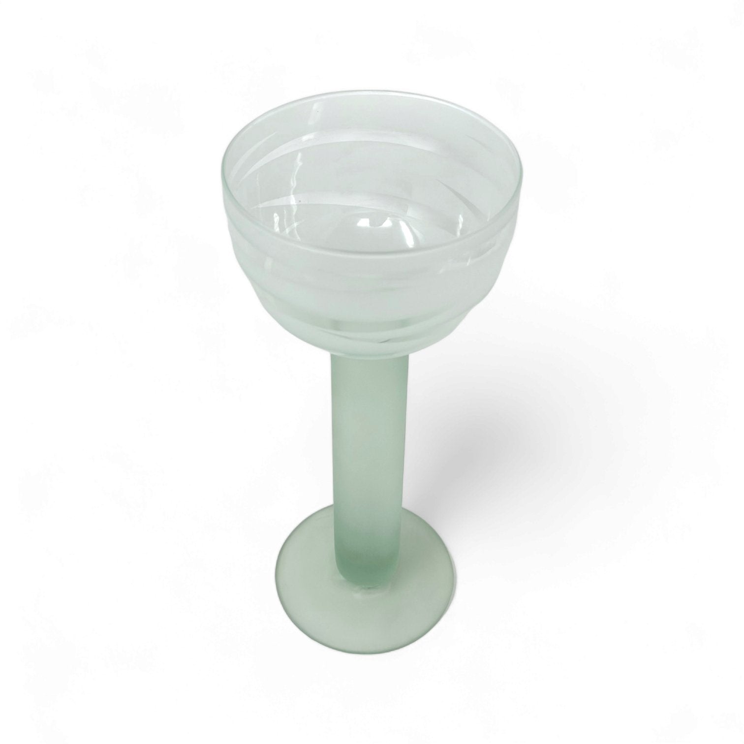 Le Mediterannea Frosted Swirl Glass Candle Holder