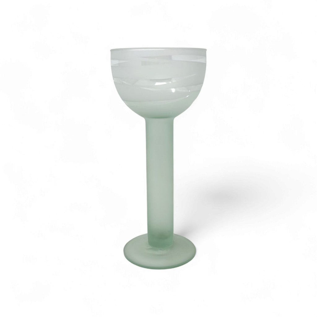 Le Mediterannea Frosted Swirl Glass Candle Holder
