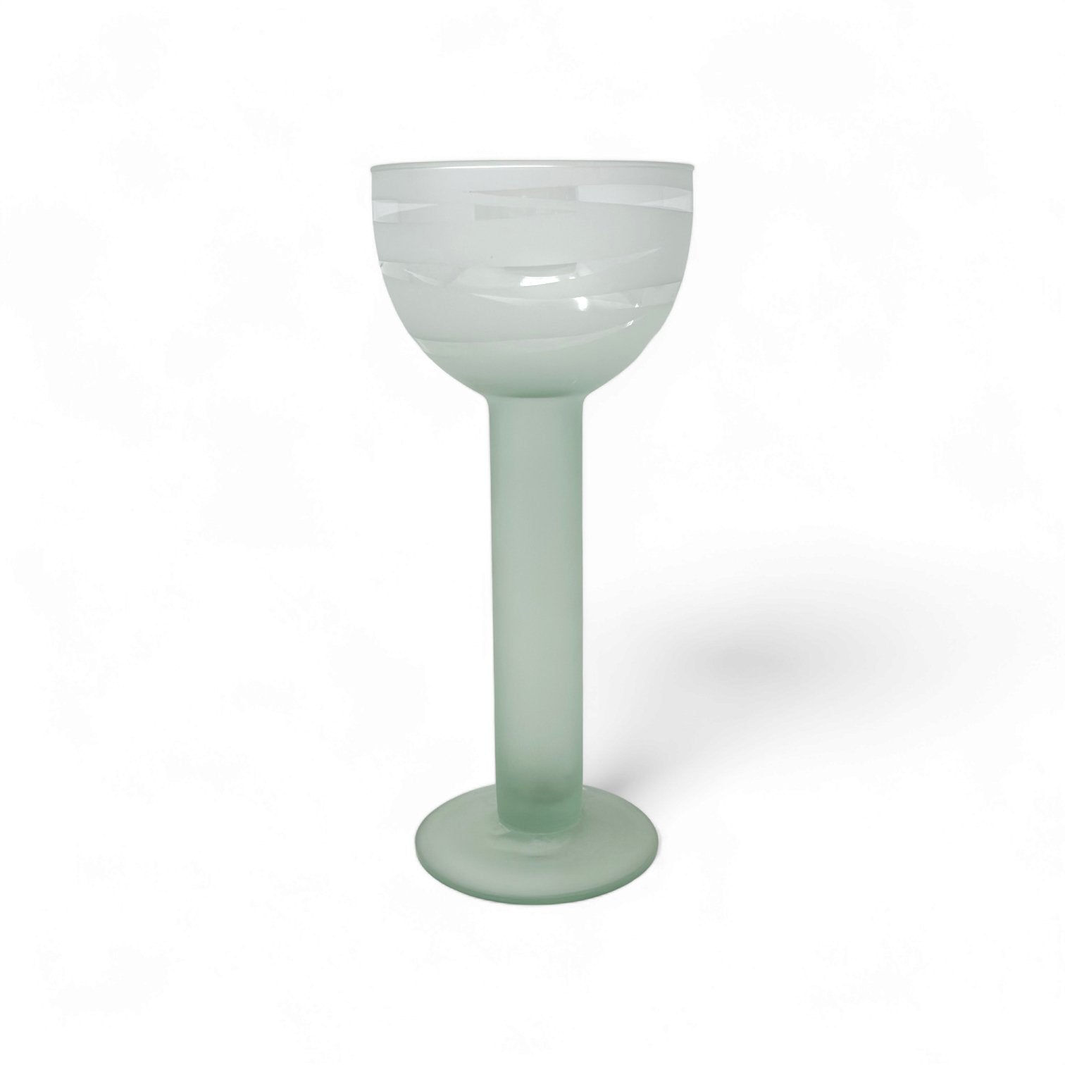 Le Mediterannea Frosted Swirl Glass Candle Holder