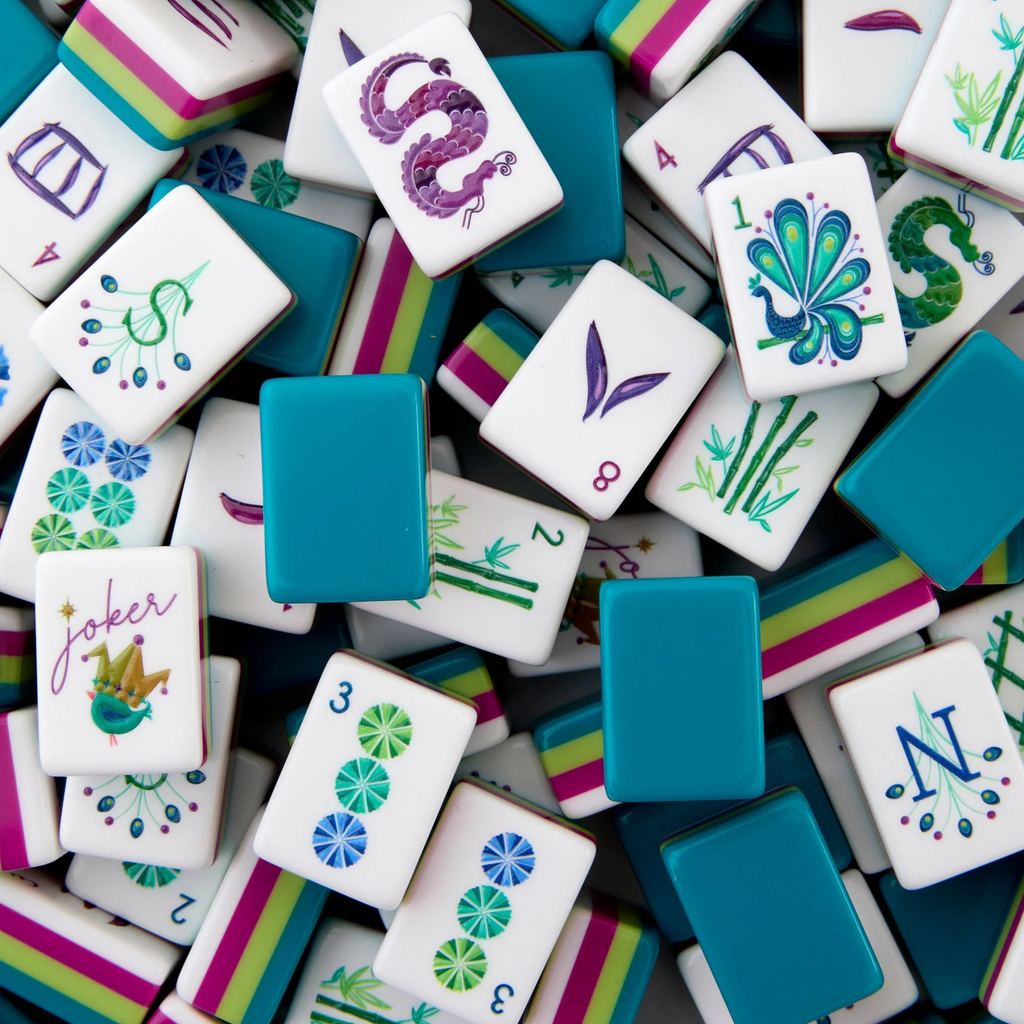 Lagoon Mahjong Tiles - Oh My Mahjong | Ships In 1 Business Day